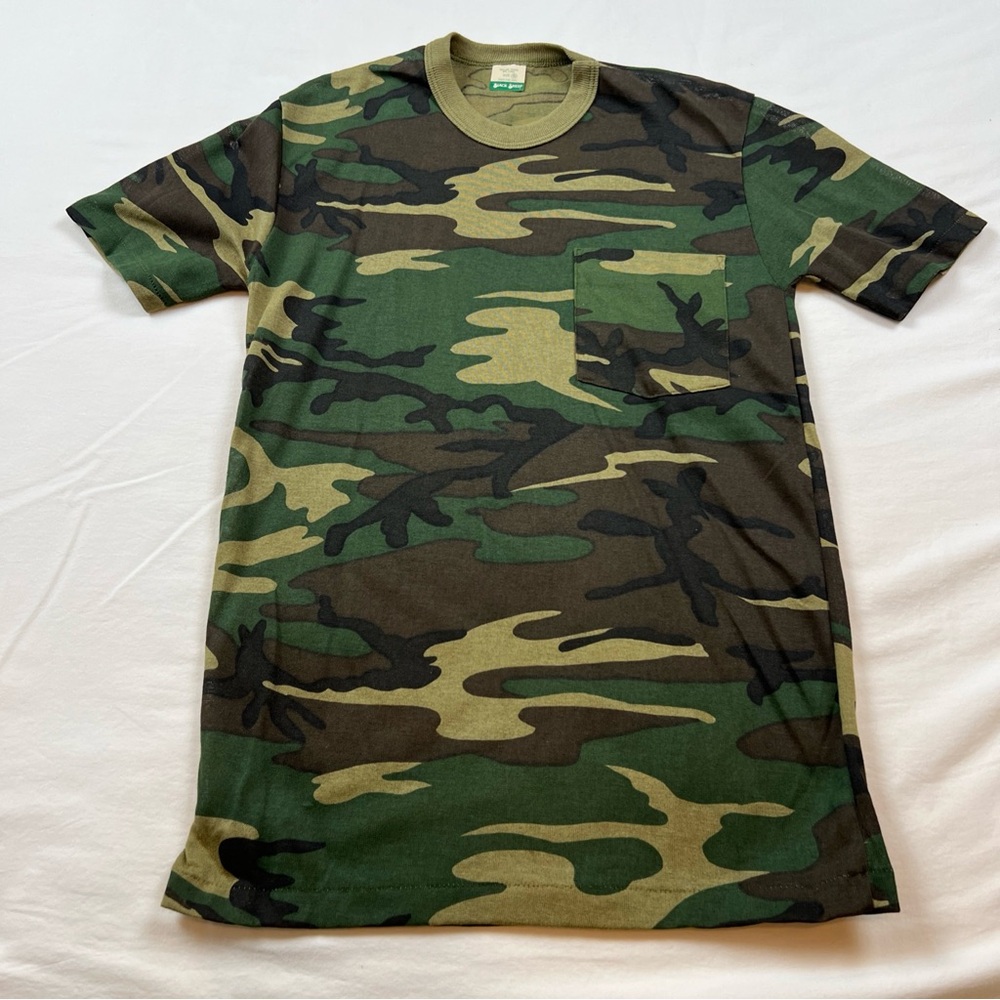 NWOT VTG Black Sheep T-Shirt Youth Small Single Stitch Woodland Camouflage READ
